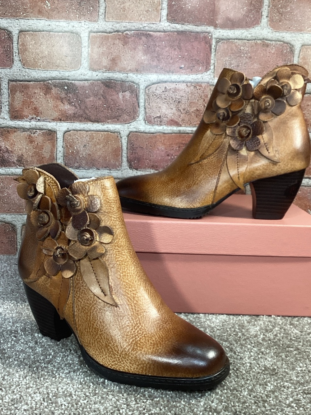 Socofy Womens Handmade ankle boots booties size 36 eu size 5.5-6 US